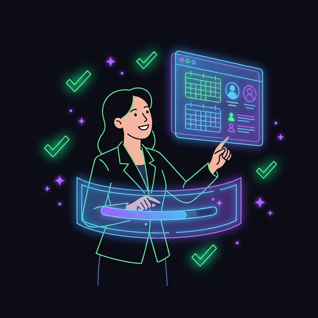 Manager using ShiftAI Magic Bar to schedule employees